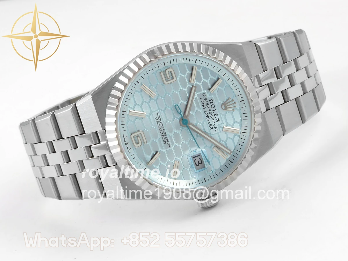 Rolex Land Dweller 127336 DIWF Ice Blue Dial on SS Bracelet A7135 - Image 7