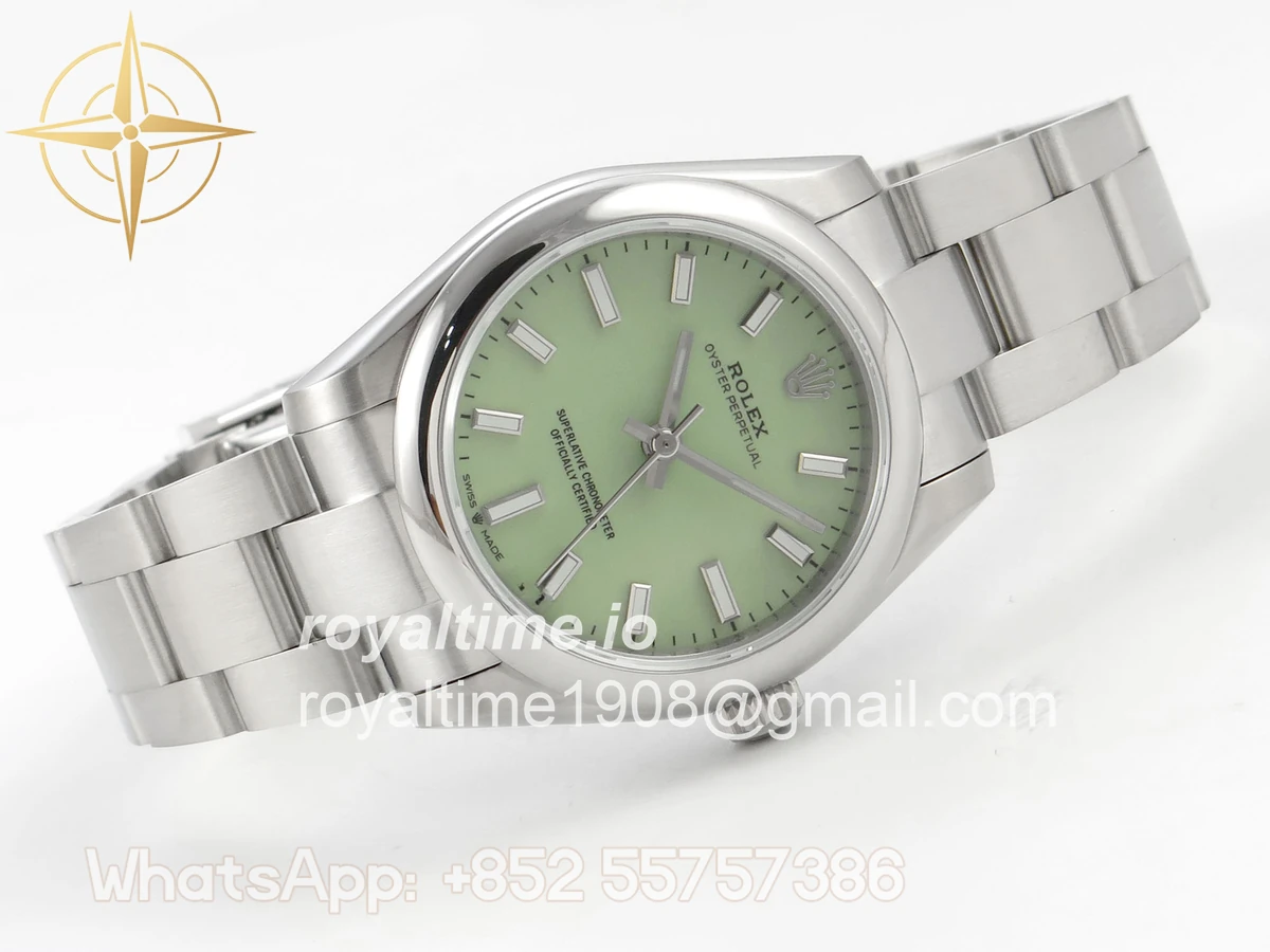 Rolex Oyster Perpetual 31mm 277200 DIWF Pistachio Dial on SS Bracelet A2232 - Image 7
