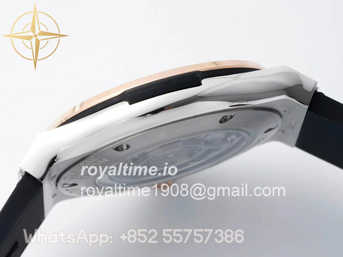 Hublot Classic Fusion Automatic 42mm Black Dial on Steel/Rose Gold on Rubber Strap - Image 7