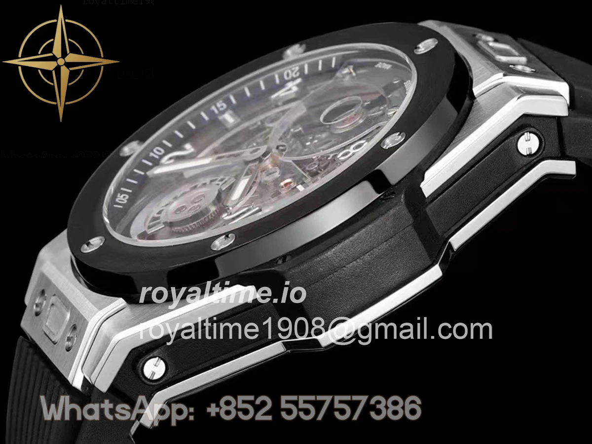 Hublot Classic Fusion Tourbillon 45mm with Ceramic Bezel Skeleton Dial in Steel - Image 7