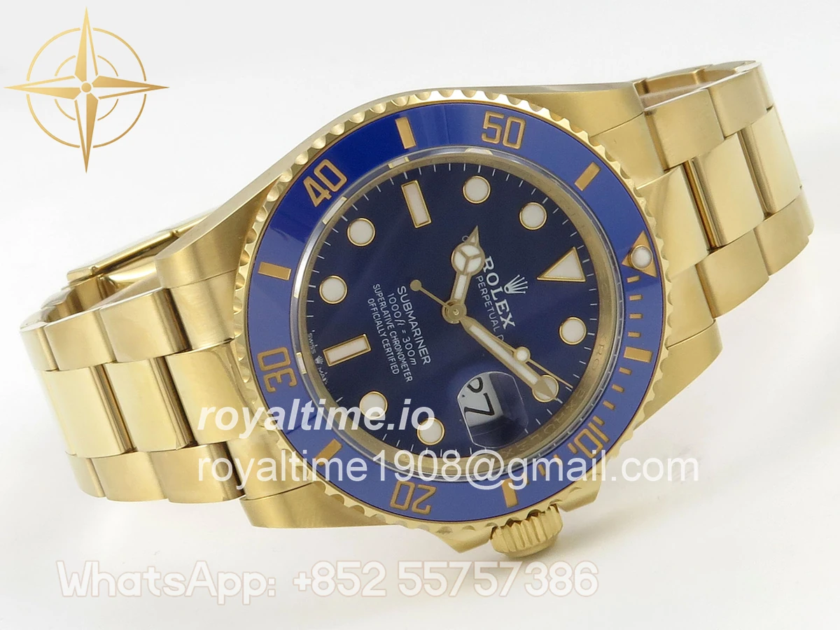 Rolex Submariner 41mm 126618 LB QF Blue Dial on YG Bracelet QF3235 - Image 7