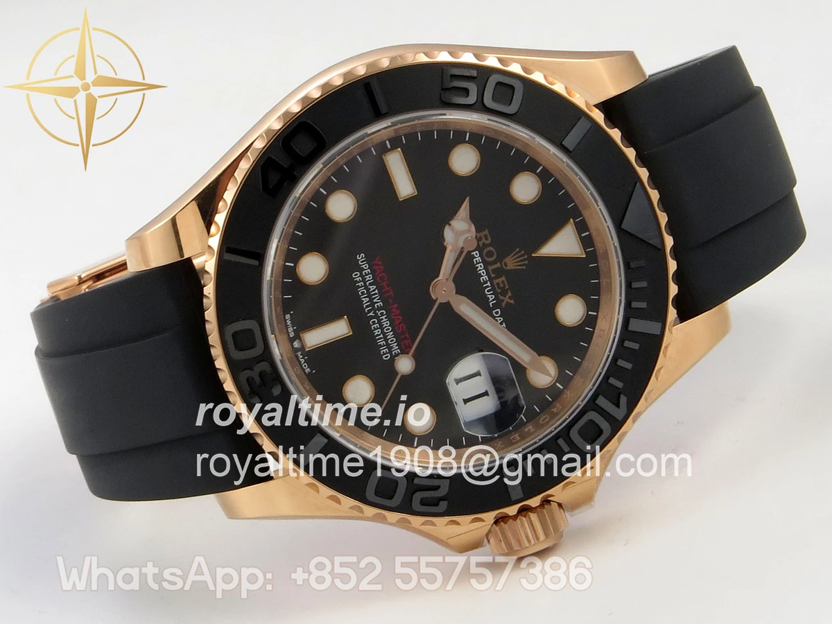 Rolex Yacht-Master 126655 SCF 3D Black Ceramic Bezel on Black Rubber Strap DD3235 - Image 7