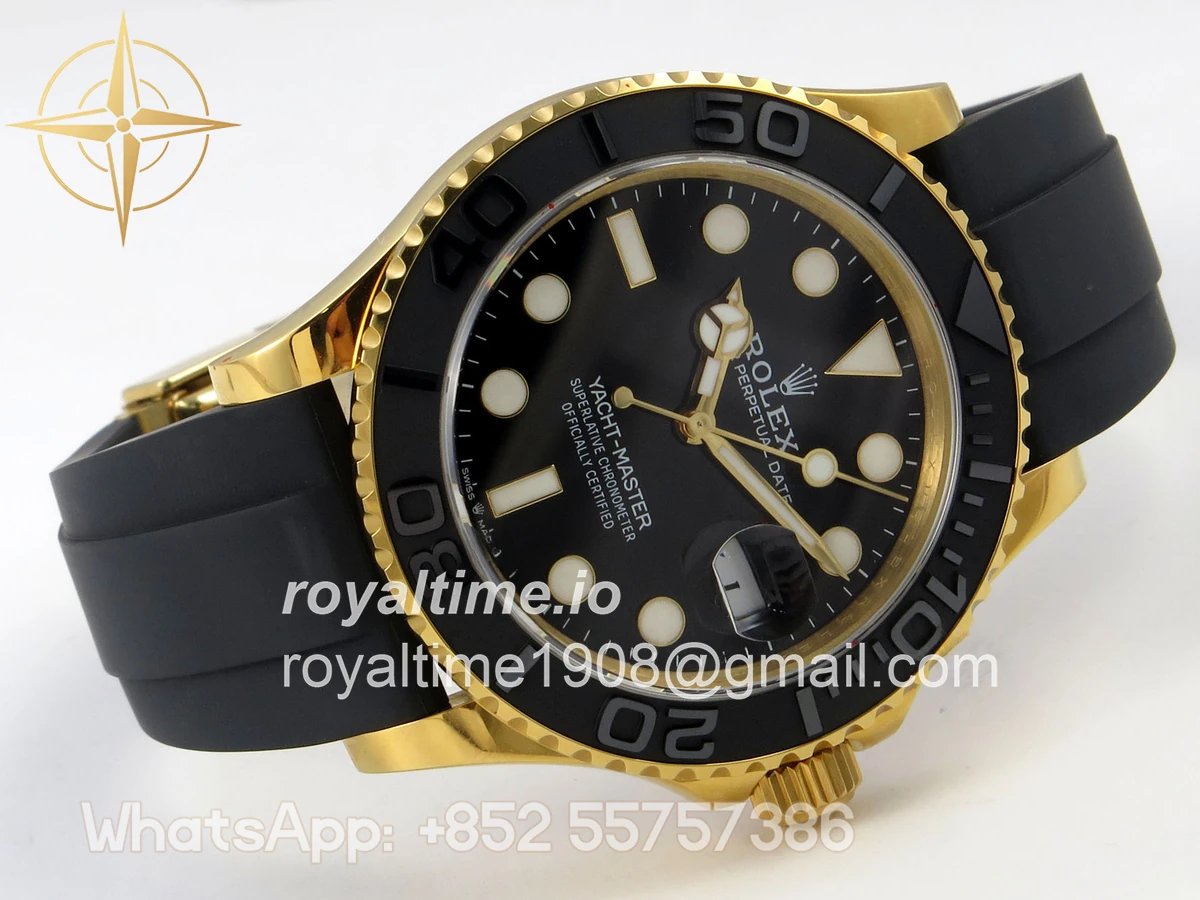 Rolex Yacht-Master 42mm 226658 YG QF on Oysterflex Strap JH3235 V18 (Free Sprung) Weighted 171g - Image 7