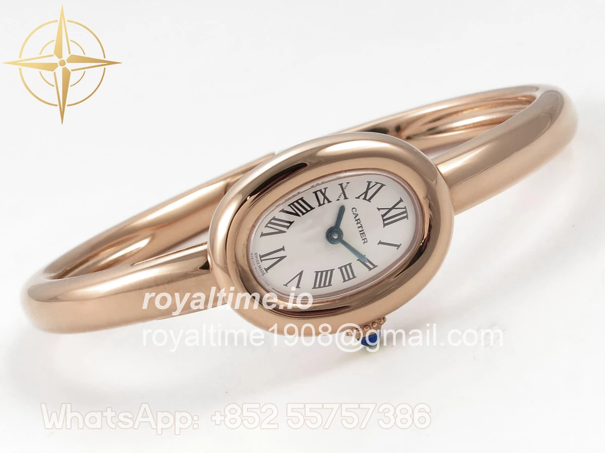 Cartier Baignoire De Cartier RG BLSF White Dial on RG Medium Size Bracelet Swiss Quartz - Image 7