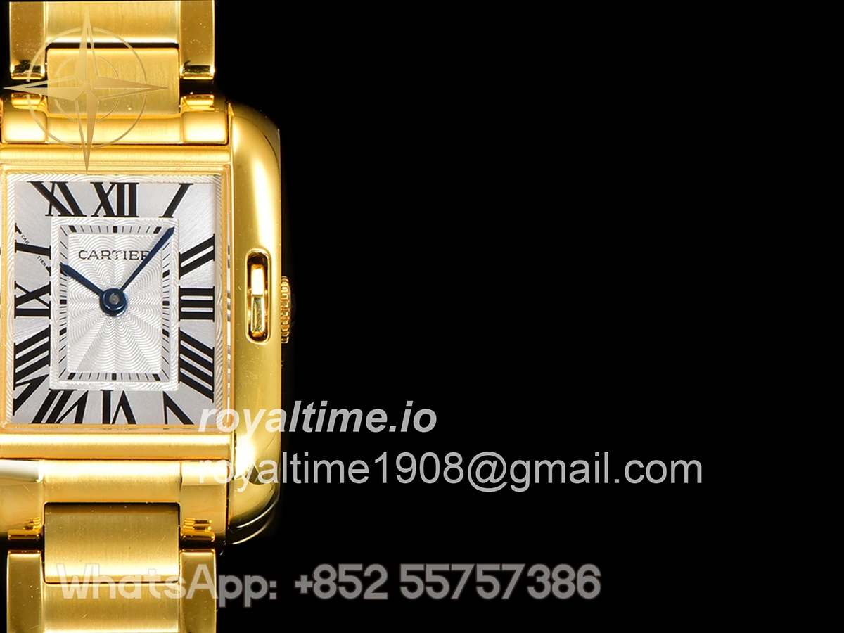 Cartier Tank Anglaise 30.2mm White Dial in Yellow Gold - Image 7