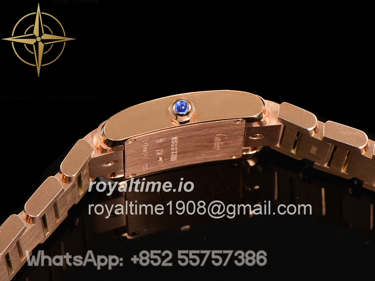 Cartier Tank Francaise Watch Small Rose Gold with Diamond Bezel - Image 7