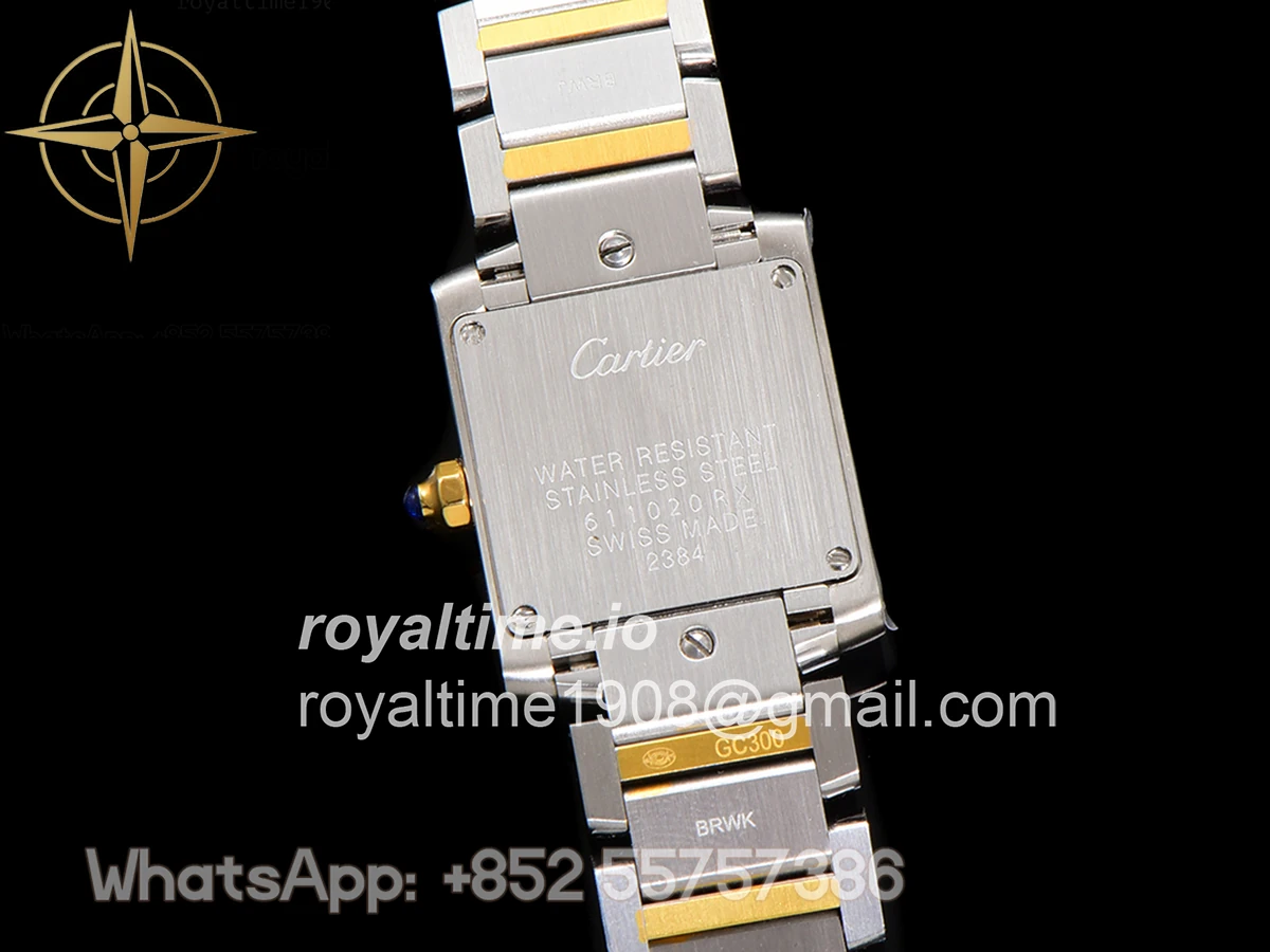 Cartier Tank Francaise Watch Small with Diamond Marker Steel/Yellow Gold - Image 7