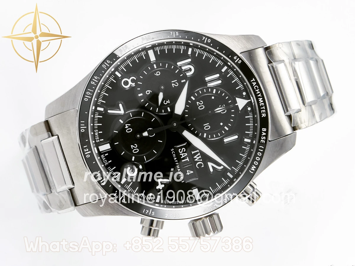 IWC Pilot’s Watch IW388307 BLSF Performance Chronograph 41mm Mercedes-AMG F1 Team SS Black Dial On Stainless steel bracelet A7750 to 69385 - Image 7