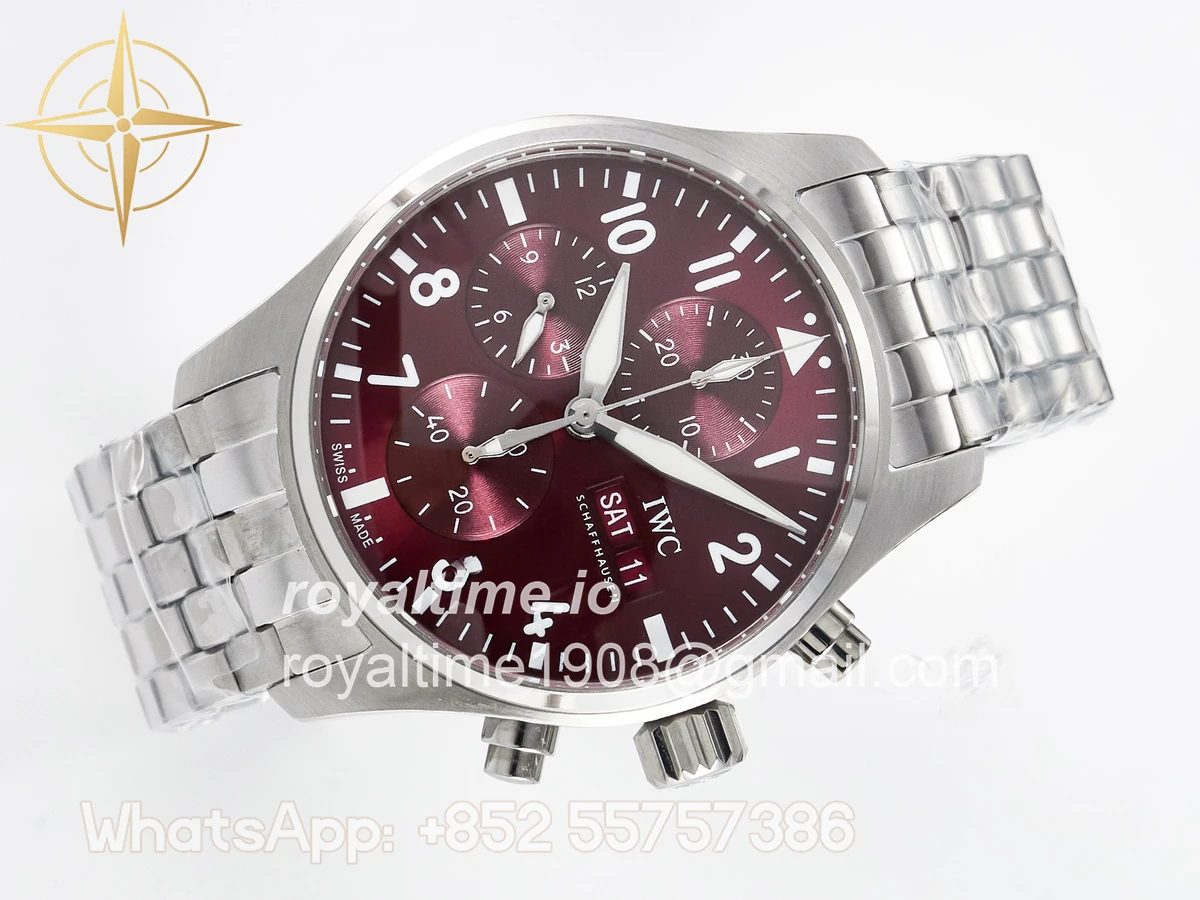 IWC Pilot’s Watch IW388107 BLSF Performance Chronograph 41mm Chinese New Year Special Edition SS Red Dial On Stainless steel bracelet A7750 to 69385 - Image 7