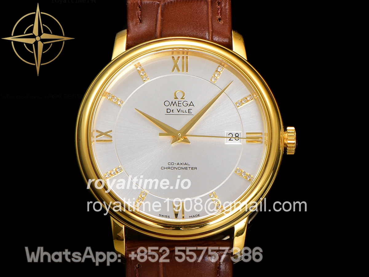 Omega De Ville Prestige Co‑Axial Master Chronometer 40mm Silver Dial in Yellow Gold - Image 7