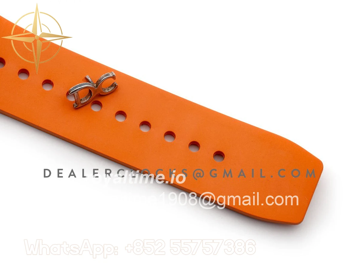 Richard Mille RM 011 Automatic Flyback Chronograph Carbon on Orange Rubber Strap - Image 7