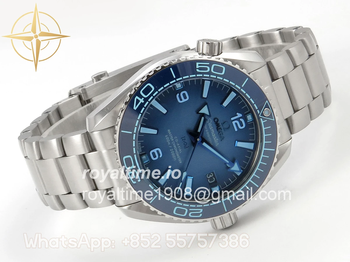 Omega Seamaster 39.5mm VSF Summer Blue Dial on SS Bracelet SA8800 V4 - Image 7