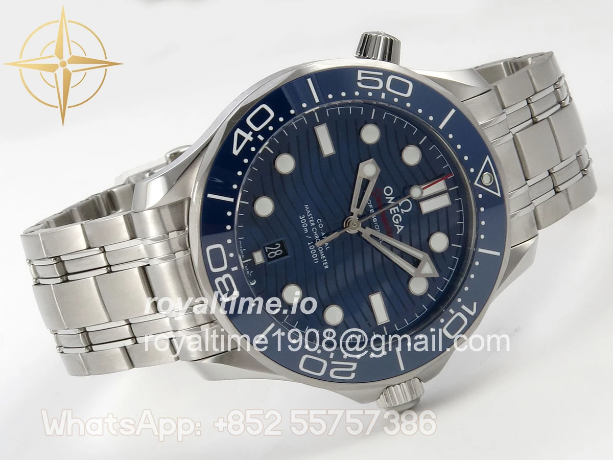 Omega Seamaster Diver 300M SS ORF Blue Ceramic Blue Dial on SS Bracelet OR8800 - Image 7