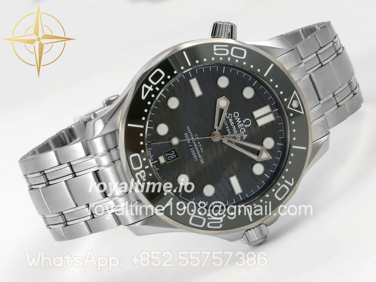 Omega Seamaster Diver 300M SS ORF Green Ceramic Green Dial on SS Bracelet OR8800 - Image 7
