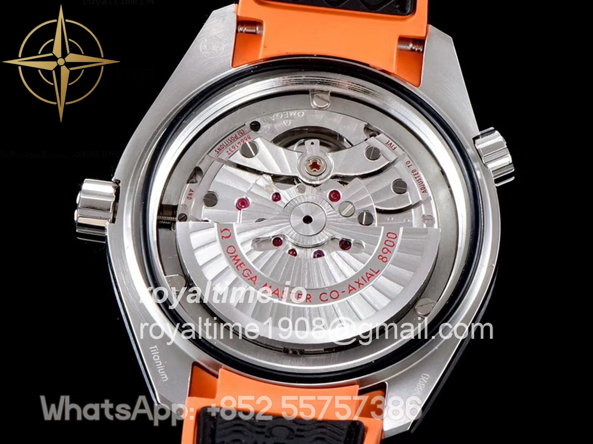 Omega Seamaster Planet Ocean 600M 43.5mm Black Dial in Steel on Leather Strap - Image 7