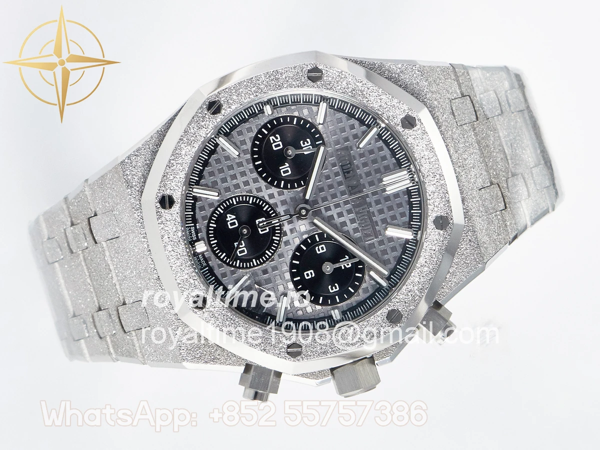 Audemars Piguet Royal Oak Chrono 26240 Frosted SS APSF Gray/Black Dial on Bracelet SA4401 - Image 7