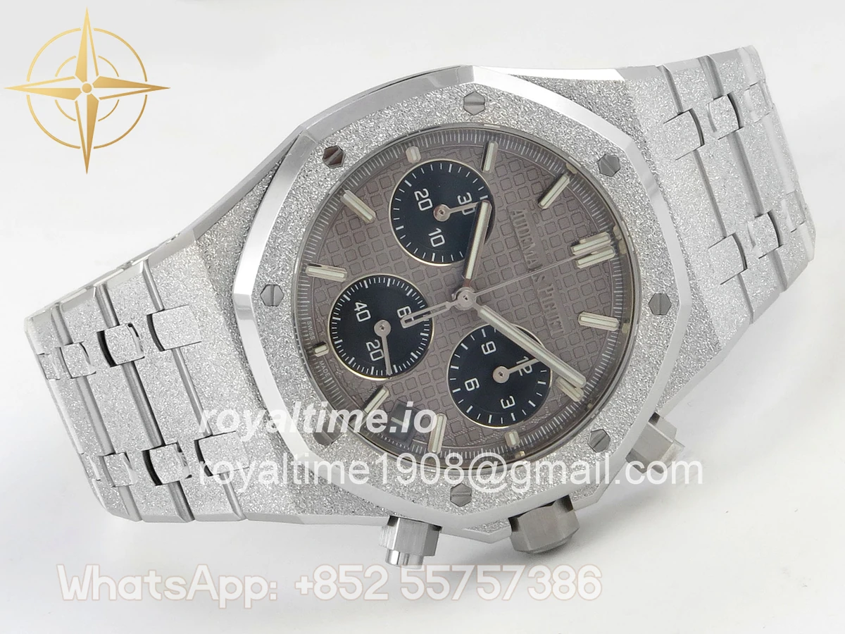 Audemars Piguet Royal Oak Chrono 26240 Frosted SS DDF Gray/Black Dial on SS Bracelet DD4401 - Image 7