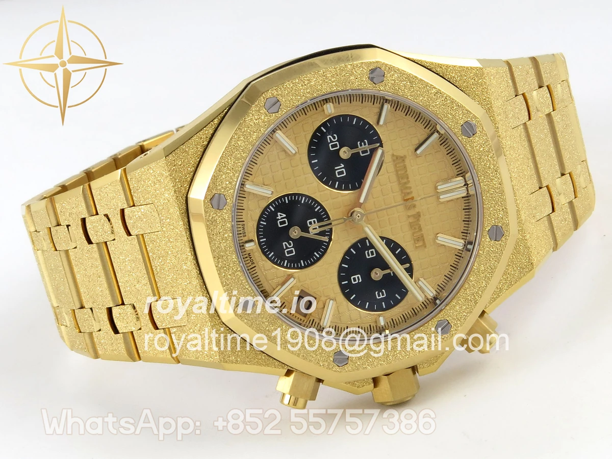 Audemars Piguet Royal Oak Chrono 26240 Frosted YG DDF YG Dial on YG Bracelet DD4401 - Image 7
