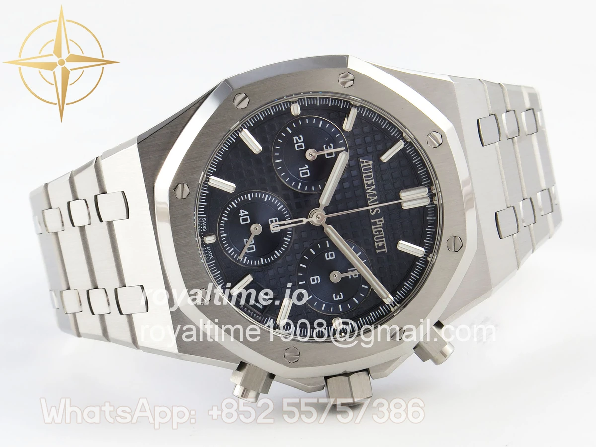 Audemars Piguet Royal Oak Chrono 26240 SS APSF Green Dial on SS Bracelet SA4401 V2 (Free Sprung) - Image 7