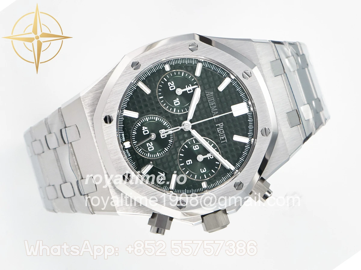 Audemars Piguet Royal Oak Chrono 26240 SS APSF Green Dial on SS Bracelet SA4401 - Image 7