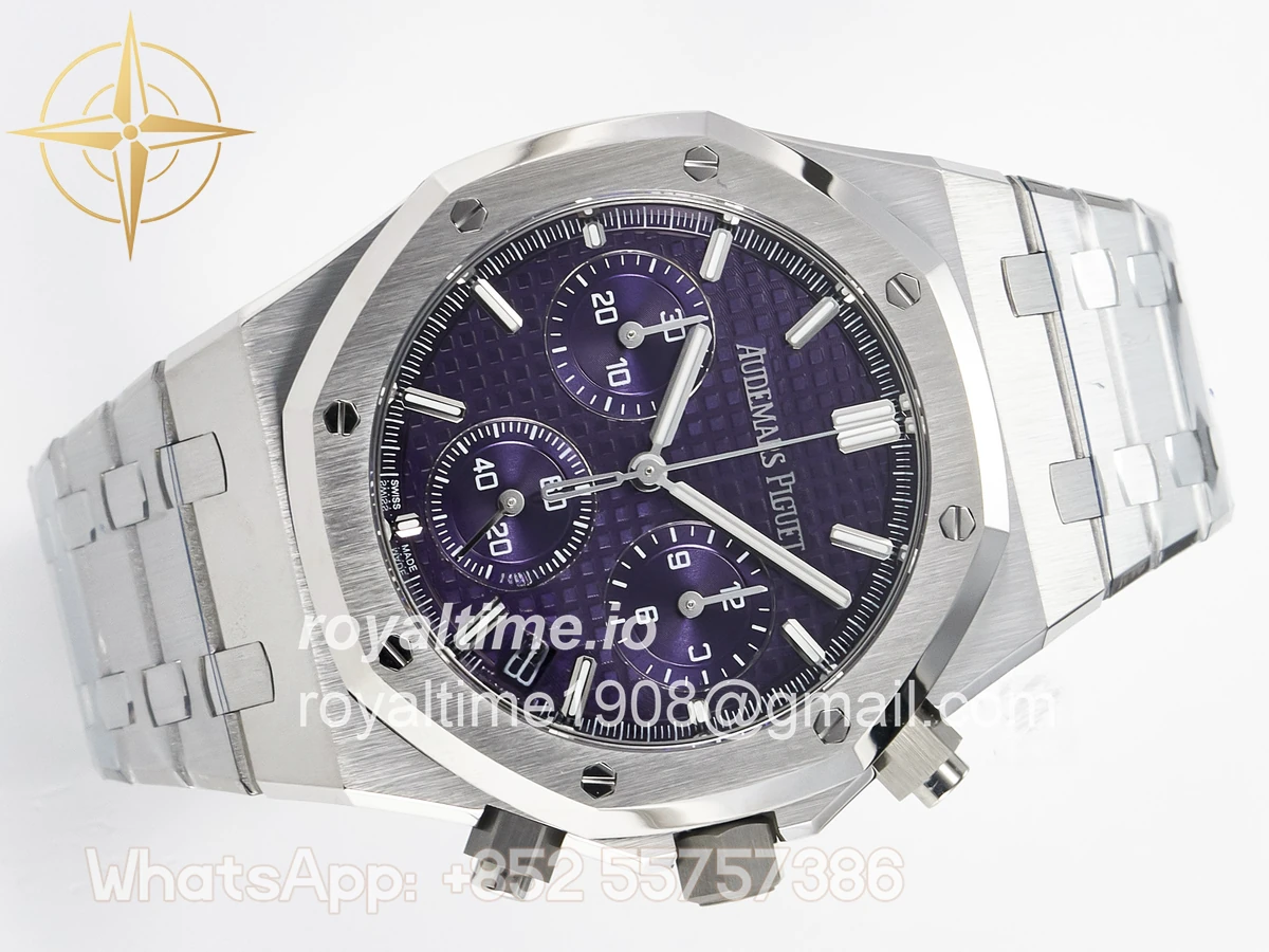 Audemars Piguet Royal Oak Chrono 26240 SS APSF Purple Dial on SS Bracelet SA4401 - Image 7