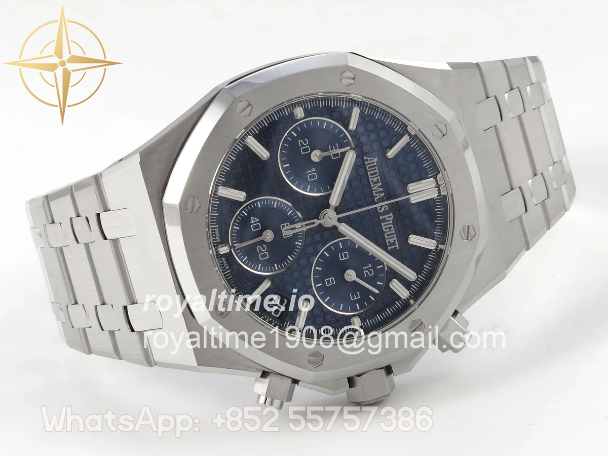 Audemars Piguet Royal Oak Chrono 26240 SS DDF Blue Dial on SS Bracelet SA4401 - Image 7