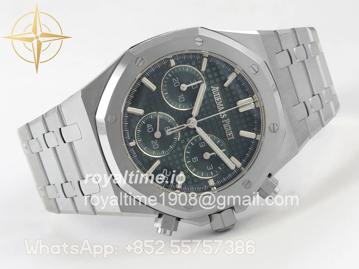 Audemars Piguet Royal Oak Chrono 26240 SS DDF Green Dial on SS Bracelet SA4401 - Image 7