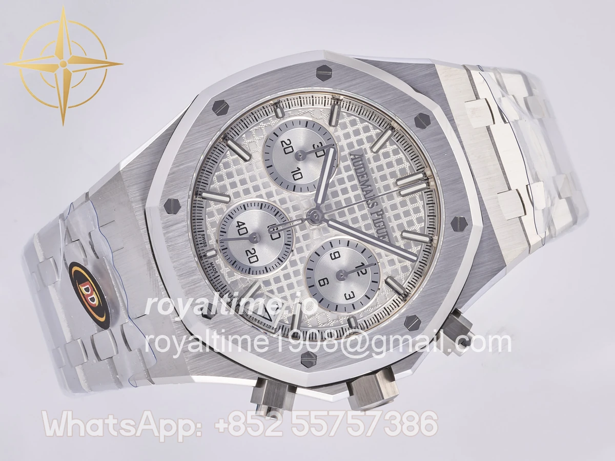 Audemars Piguet Royal Oak Chrono 26240 SS DDF Silver Dial on SS Bracelet DD4401 (50th Anniversary) - Image 7