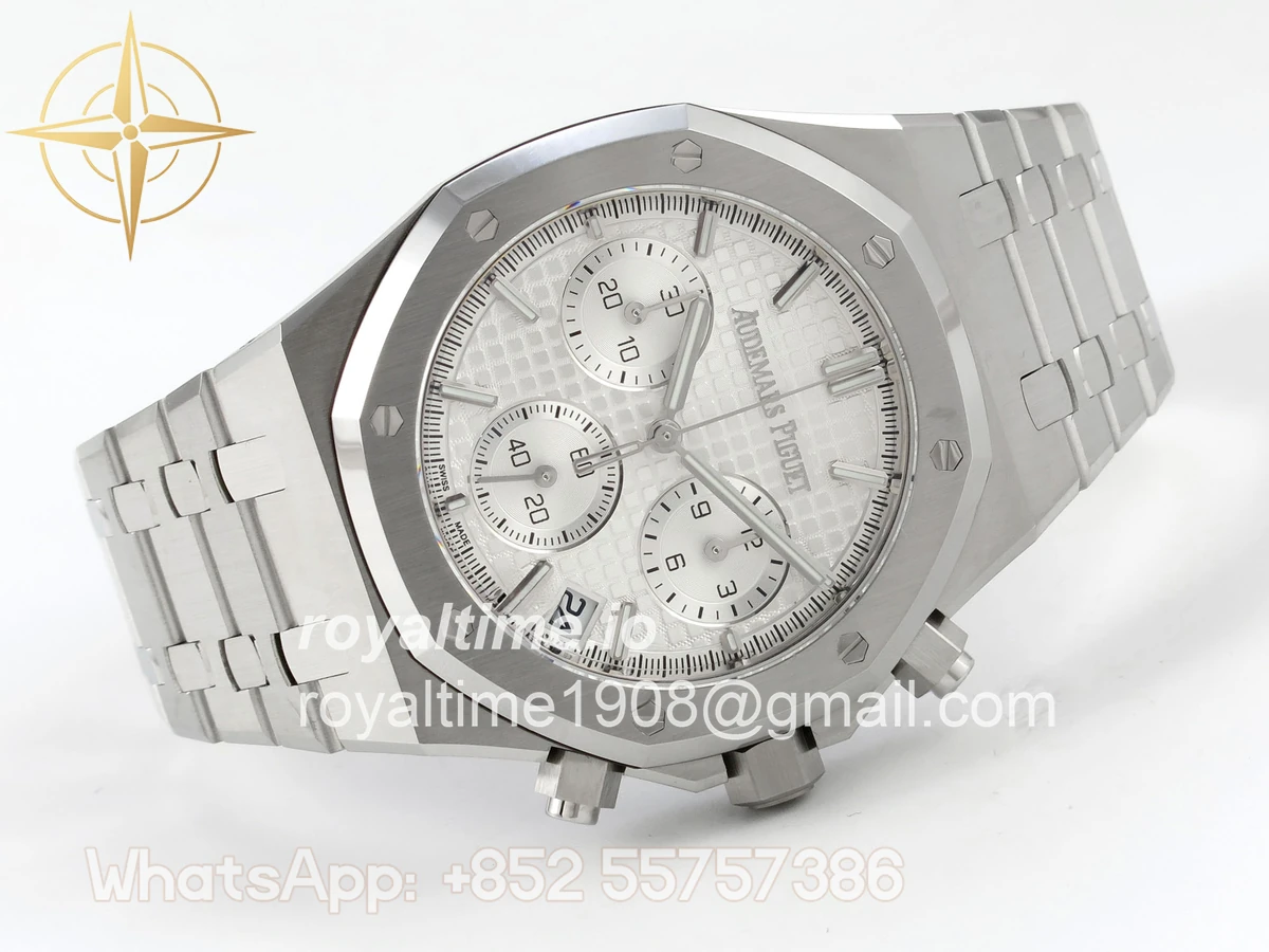 Audemars Piguet Royal Oak Chrono 26240 SS DDF White Dial on SS Bracelet SA4401 - Image 7