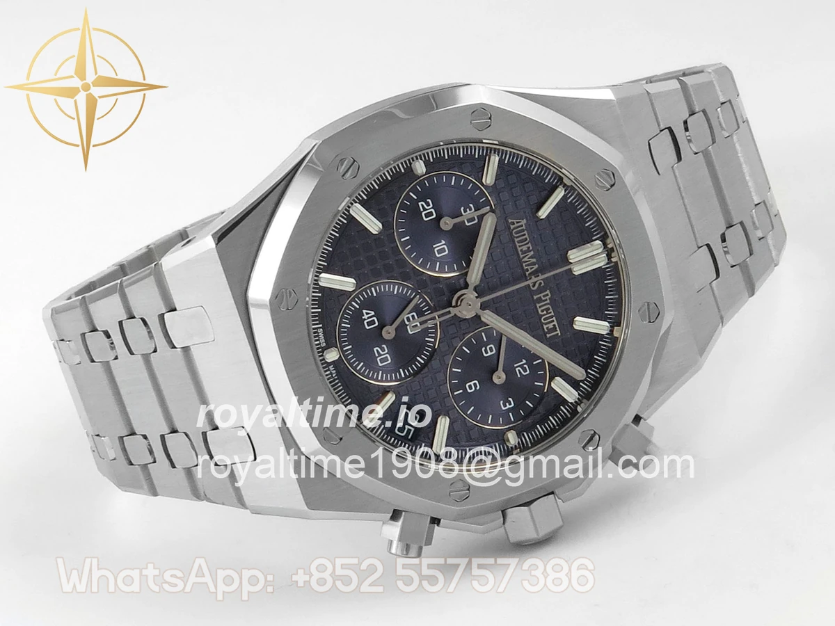 Audemars Piguet Royal Oak Chrono 26240 SS DDSF Blue Dial on SS Bracelet DD4401 - Image 7