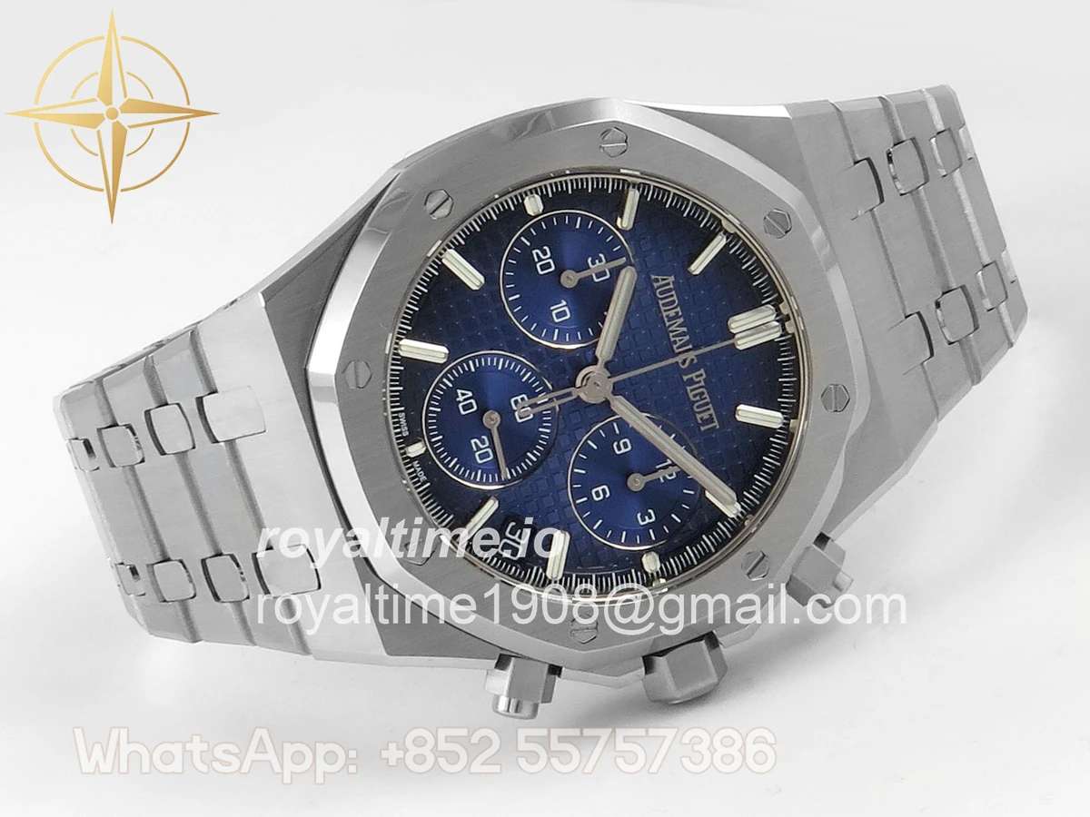 Audemars Piguet Royal Oak Chrono 26240 SS DDSF Blue Ombre Dial on SS Bracelet DD4401 - Image 7