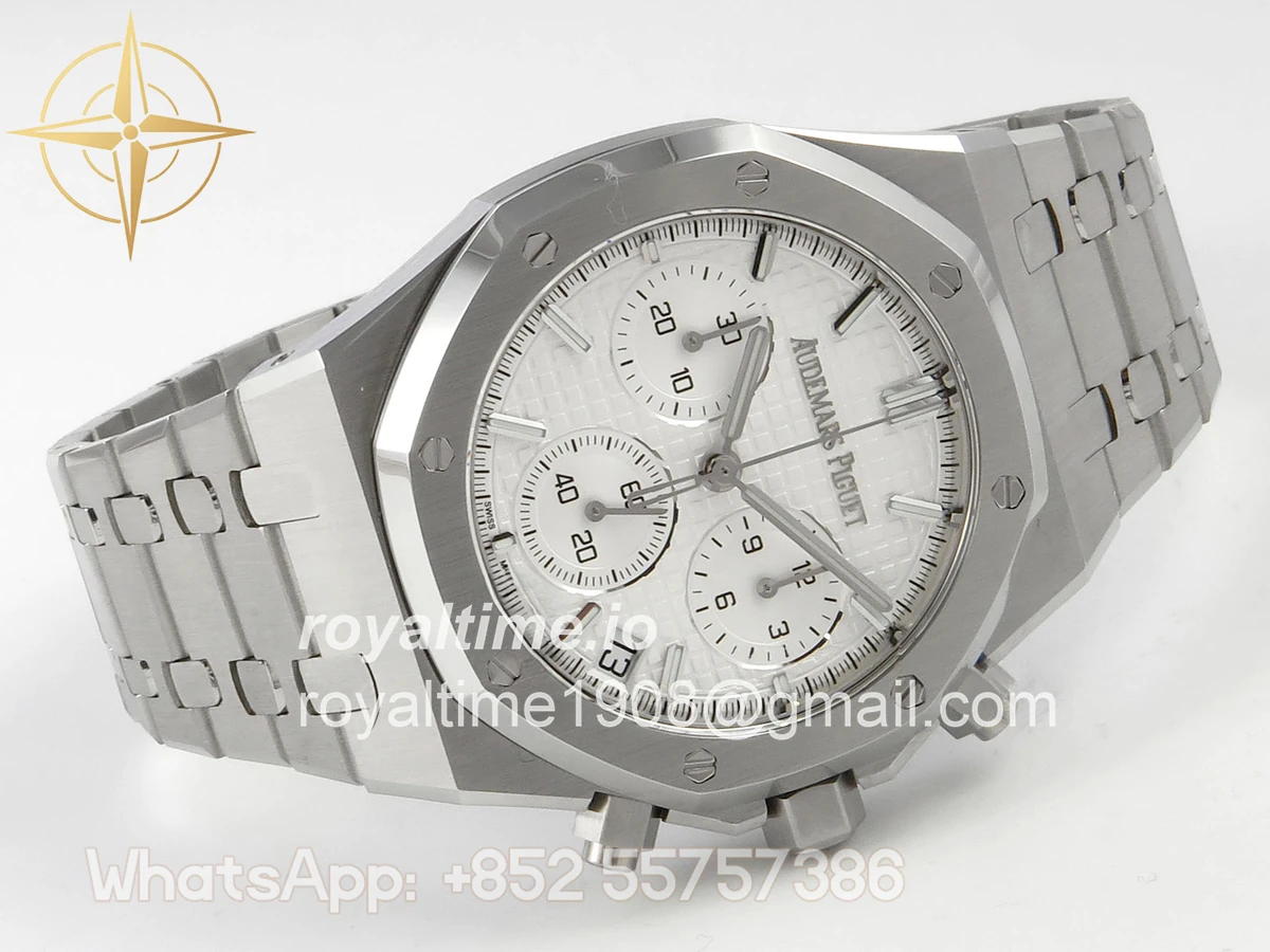 Audemars Piguet Royal Oak Chrono 26240 SS DDSF White Dial on SS Bracelet DD4401 - Image 7