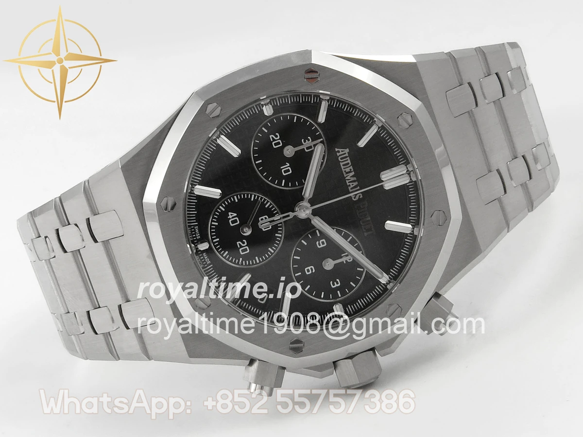 Audemars Piguet Royal Oak Chrono 26240 SS TOPF Black Dial on SS Bracelet SA4401 - Image 7