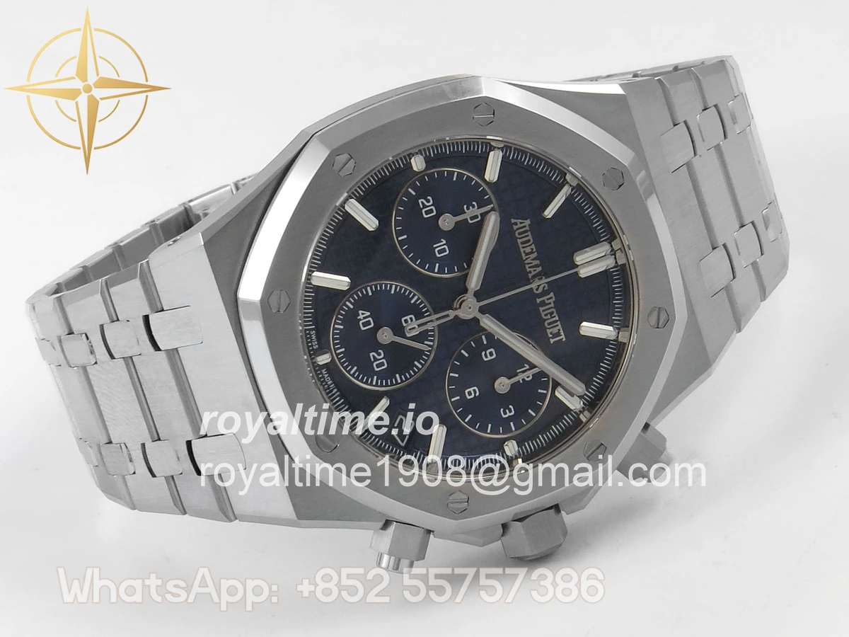 Audemars Piguet Royal Oak Chrono 26240 SS TOPF Blue Dial on SS Bracelet SA4401 - Image 7