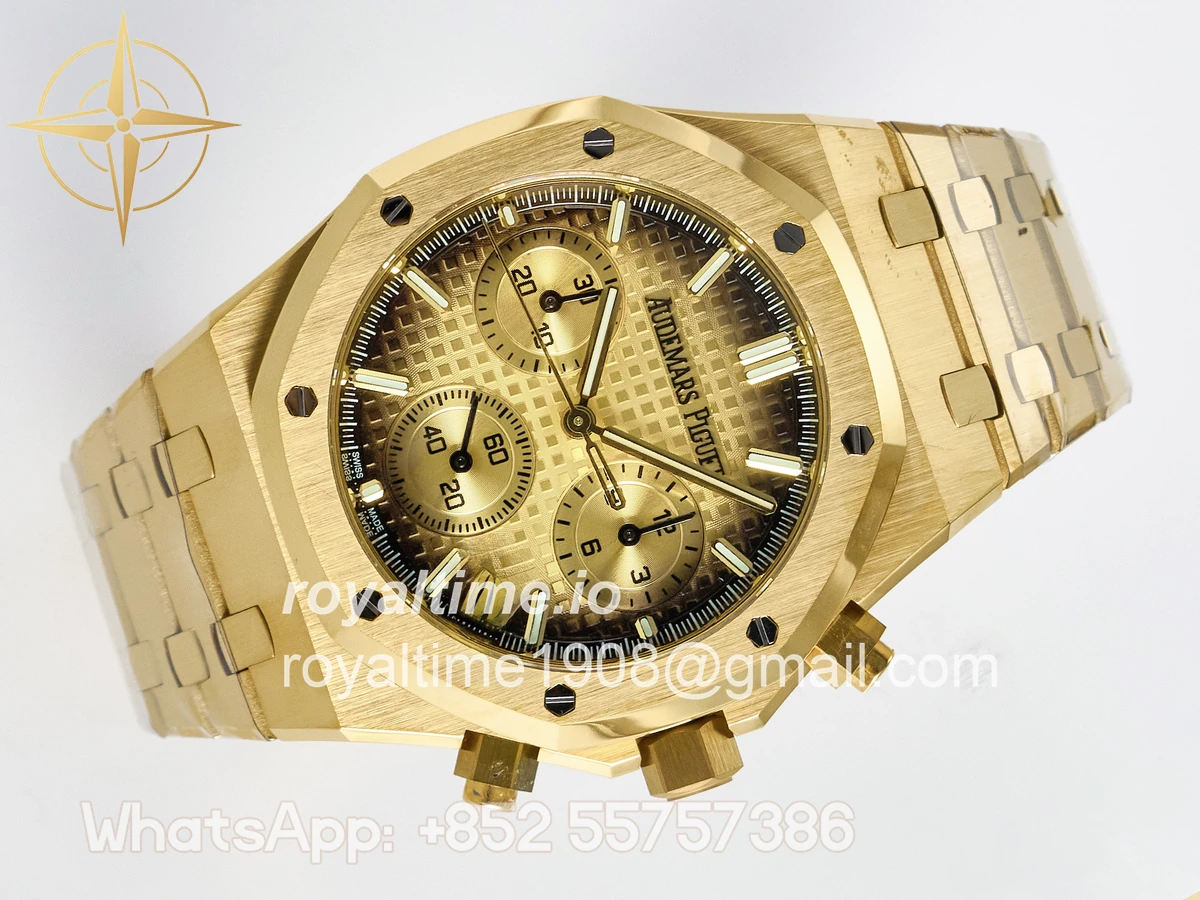 Audemars Piguet Royal Oak Chrono 26240 YG APSF YG Dial on YG Bracelet SA4401 - Image 7