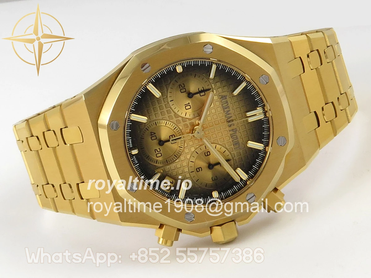 Audemars Piguet Royal Oak Chrono 26240 YG DDSF YG Smoked Dial on YG Bracelet DD4401 - Image 7