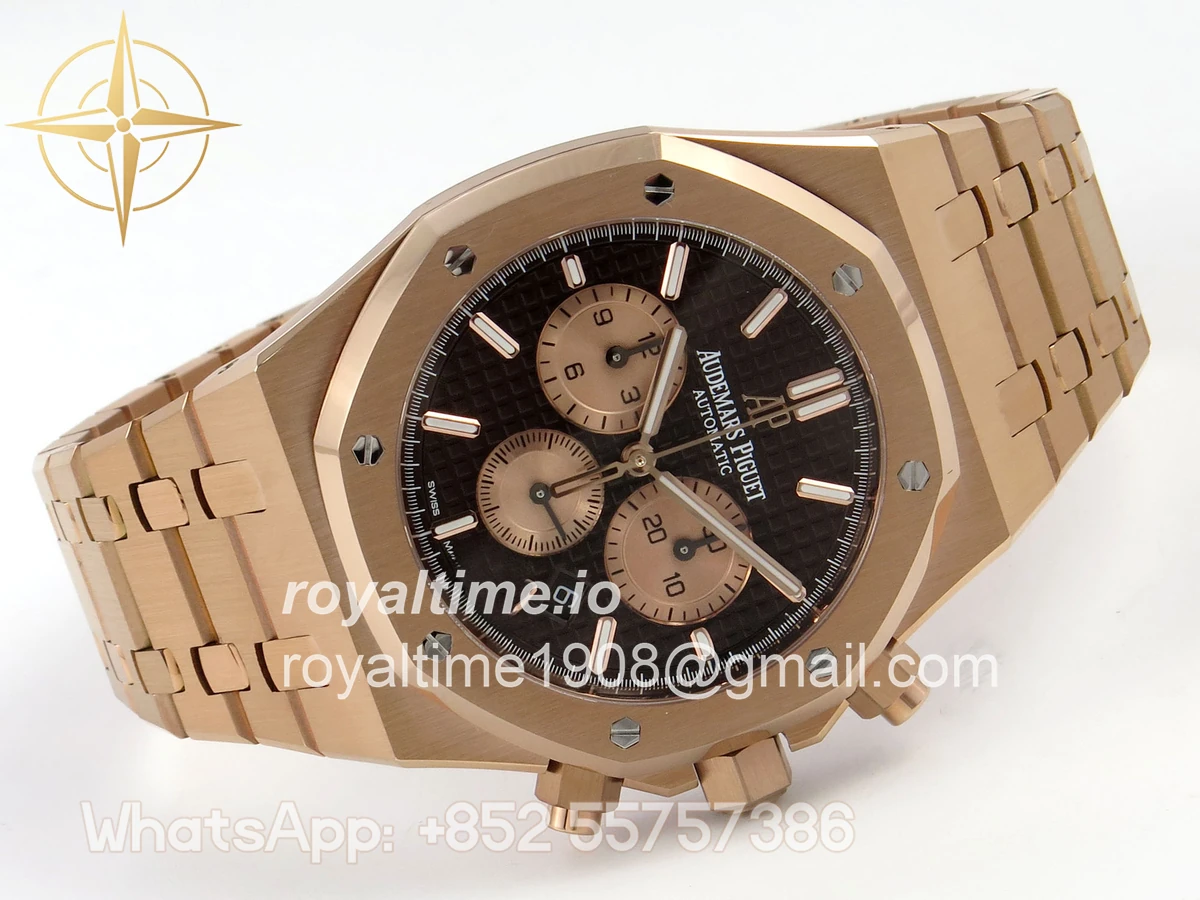Audemars Piguet Royal Oak Chrono 26331 RG APSF Brown/RG Dial on RG Bracelet A2385 - Image 7