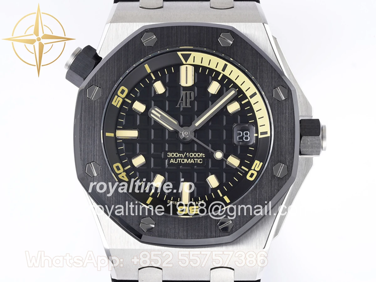 Audemars Piguet Royal Oak Offshore Diver White Gold Black Dial Ref. 15720CN.OO.A002CA.01 - Image 7