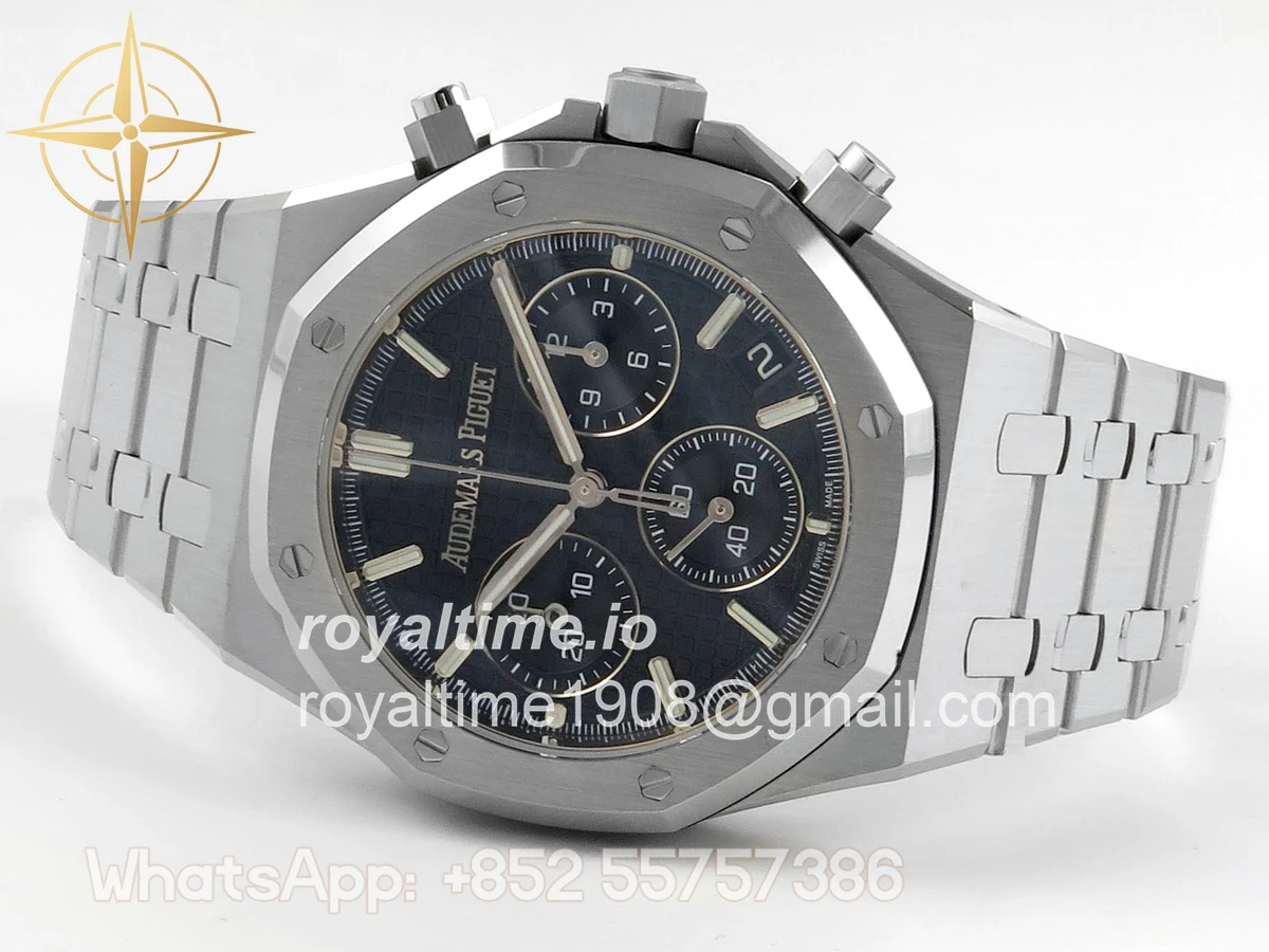 Audemars Piguet Royal Oak Chrono 26240 SS DDF Black Dial on SS Bracelet DD4401 (50th Anniversary) - Image 8
