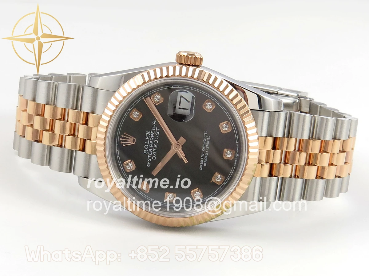 Rolex DateJust 36 126231 QF Black Diamonds Dial on Jubilee Bracelet QF3235 - Image 8