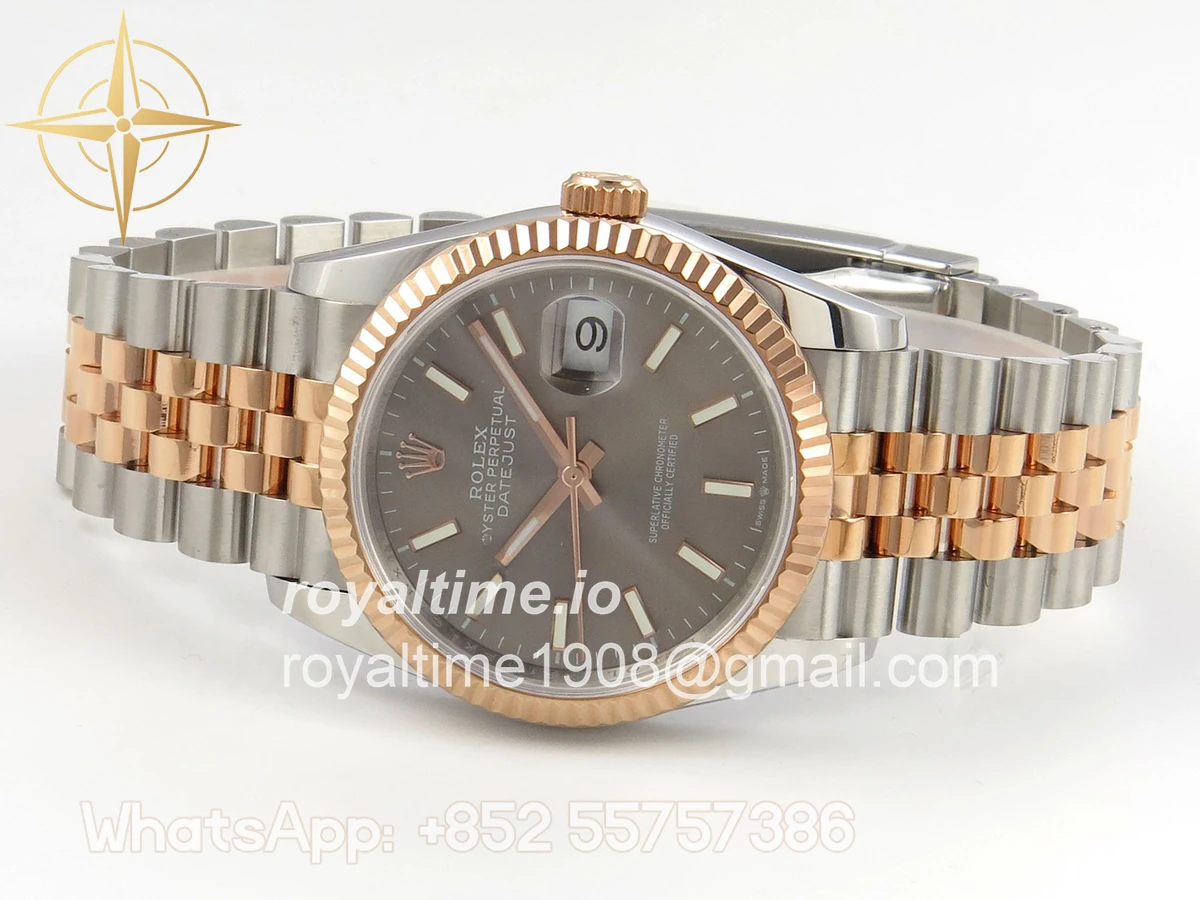 Rolex DateJust 36 126231 QF Gray Stick Dial on Jubilee Bracelet QF3235 - Image 8