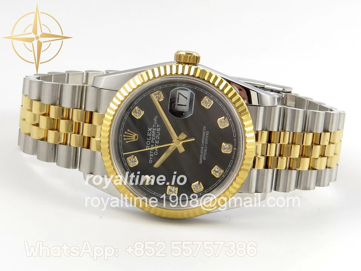 Rolex DateJust 36 126233 QF Black DIamonds Dial on Jubilee Bracelet QF3235 - Image 8