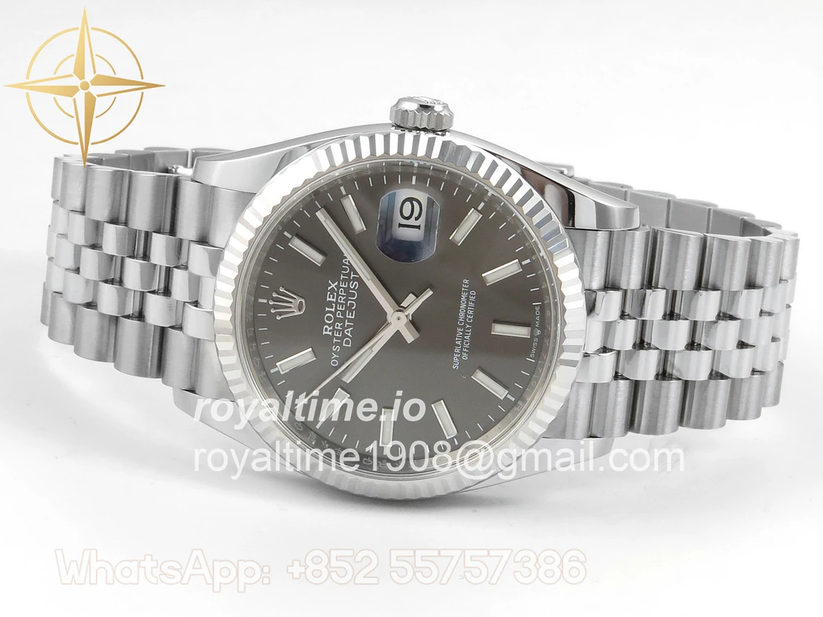 Rolex DateJust 36 126234 Clean Plus 904L Steel Gray Stick Dial on Jubilee Bracelet DD3235 - Image 8