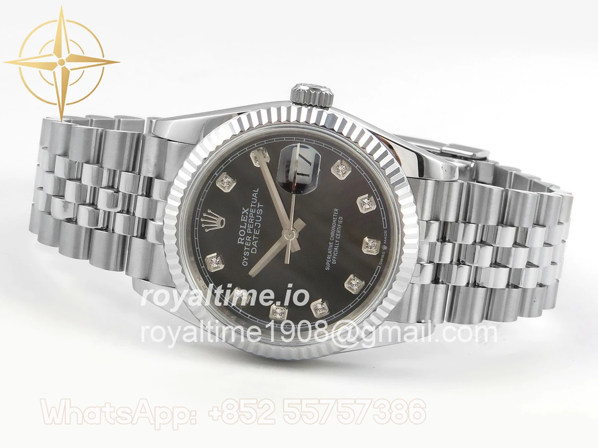 Rolex DateJust 36 126234 QF Black Diamonds Dial on Jubilee Bracelet QF3235 - Image 8
