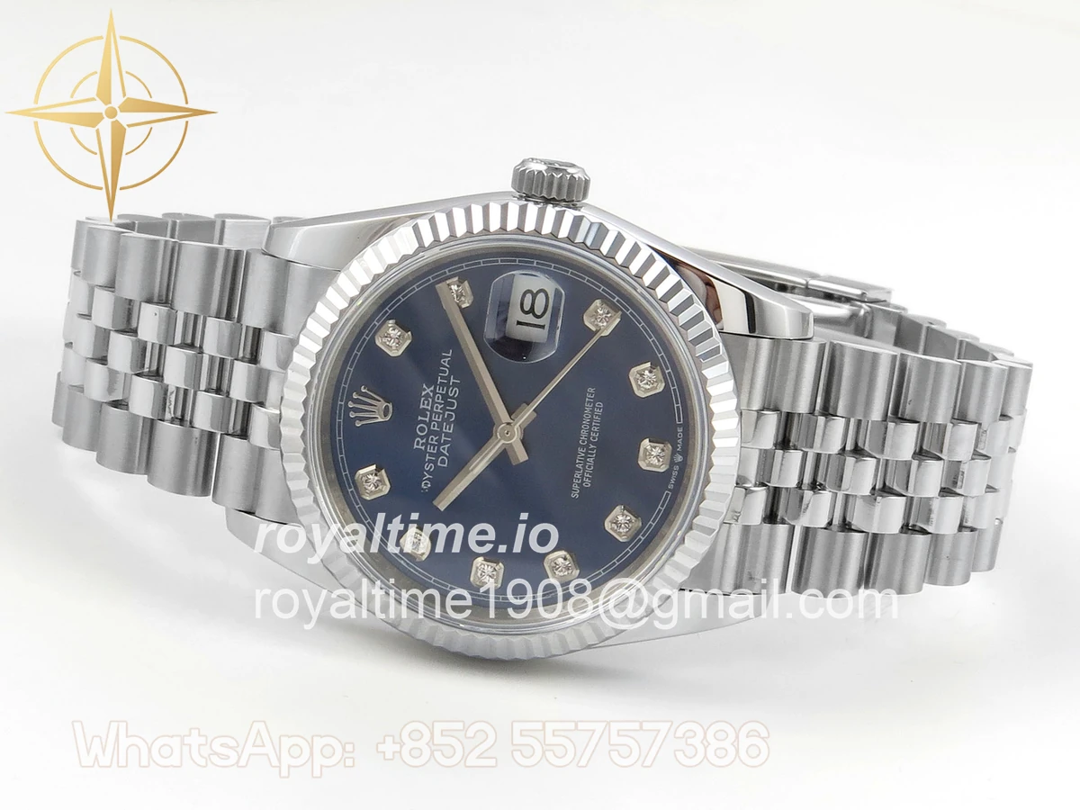 Rolex DateJust 36 126234 QF Blue Diamonds Dial on Jubilee Bracelet QF3235 - Image 8