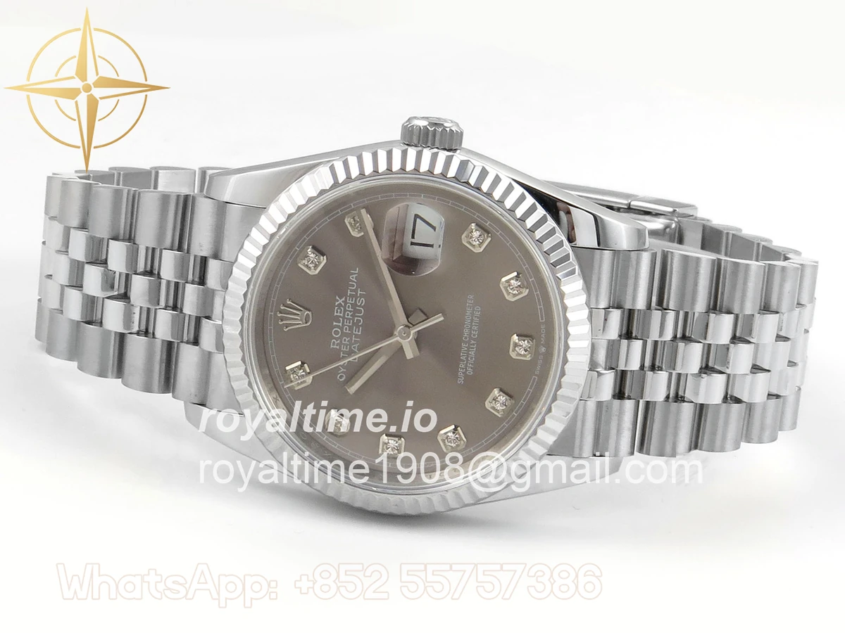 Rolex DateJust 36 126234 QF Gray Diamonds Dial on Jubilee Bracelet QF3235 - Image 8