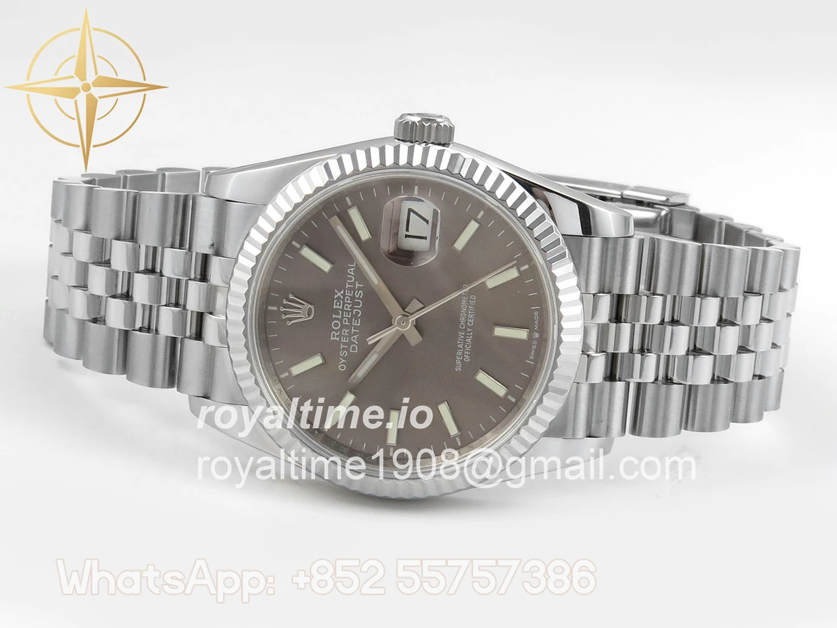 Rolex DateJust 36 126234 QF Gray Stick Dial on Jubilee Bracelet QF3235 - Image 8