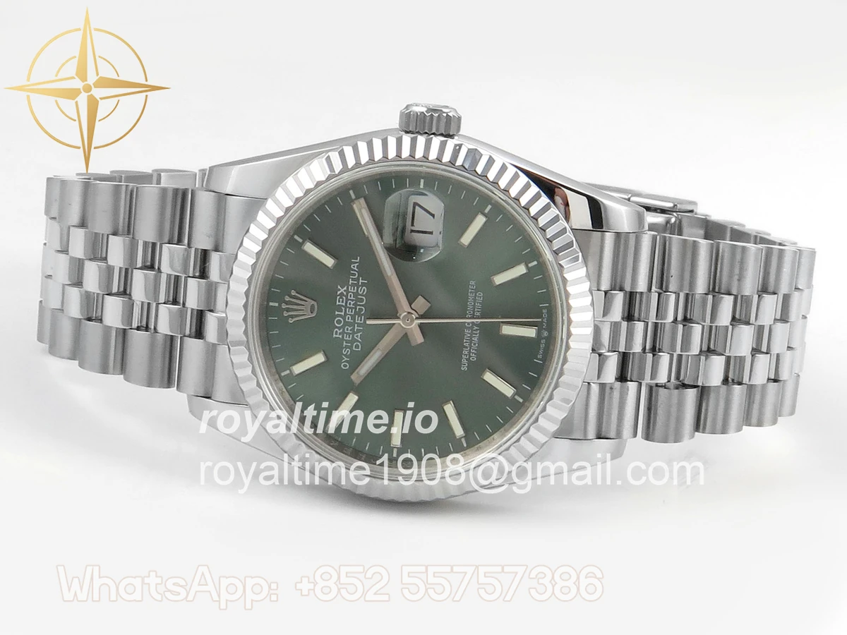 Rolex DateJust 36 126234 QF Green Stick Dial on Jubilee Bracelet QF3235 - Image 8