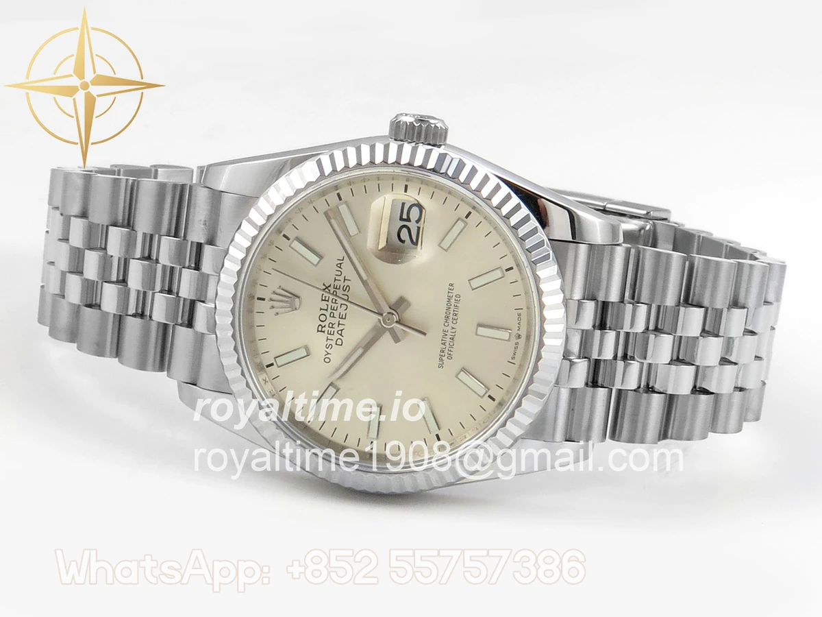 Rolex DateJust 36 126234 QF Silver Stick Dial on Jubilee Bracelet QF3235 - Image 8