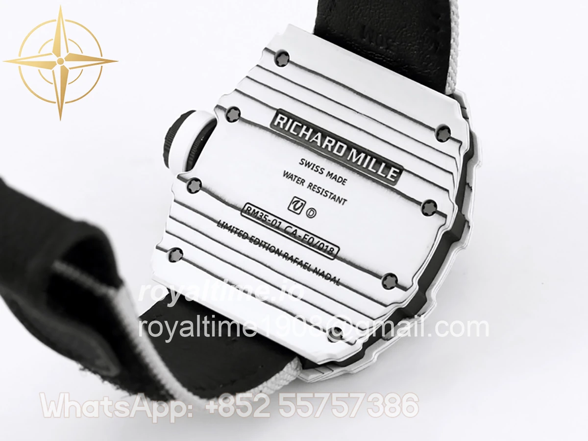 Richard Mille RM 035-01 Rafael Nadal White NTPT on White Nylon Strap - Image 8